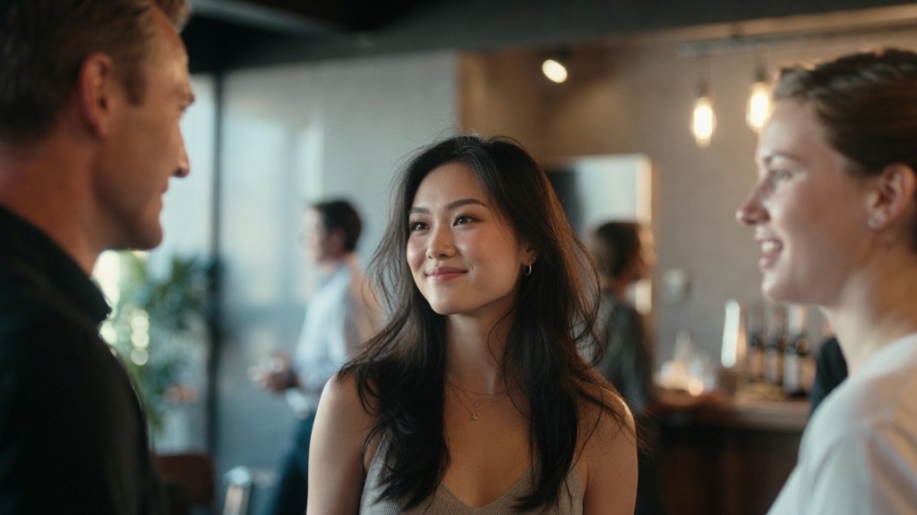 A candidate being introduced to a hiring manager in conversation