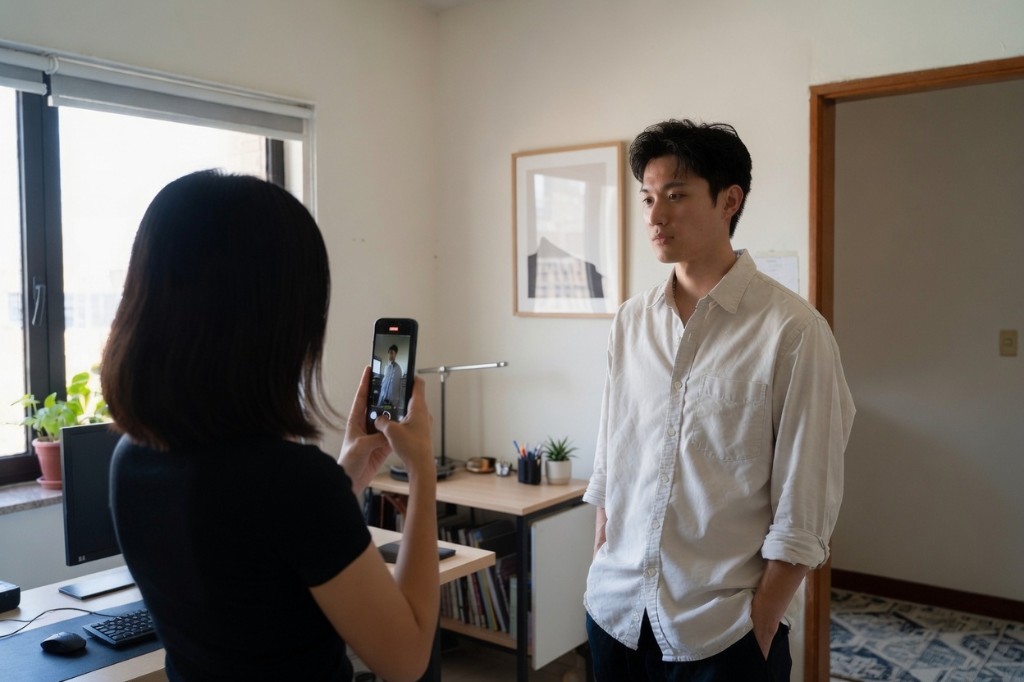 An Anthea creator filming brand content with a candidate